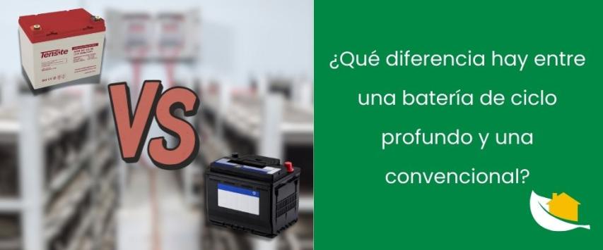 ¿Qué diferencia hay entre una batería de ciclo profundo y una convencional?