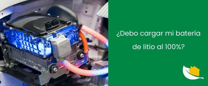 ¿Debo cargar mi batería de litio al 100%?