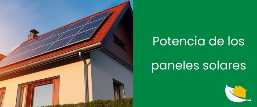 Potencia de los paneles solares