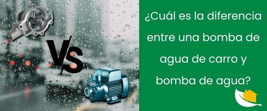 ¿Cuál es la diferencia entre una bomba de agua de carro y bomba de agua?