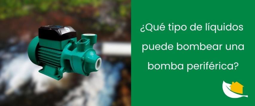 ¿Qué tipo de líquidos puede bombear una bomba periférica?