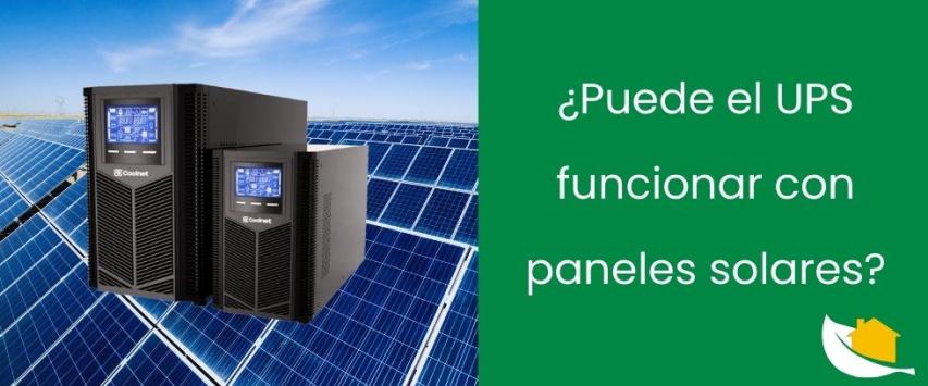 ¿Puede el UPS funcionar con paneles solares?