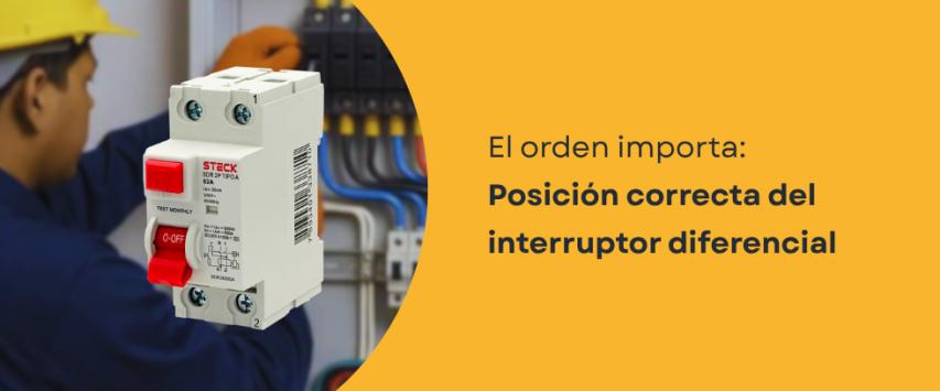¿Dónde se coloca el interruptor diferencial en el tablero eléctrico?
