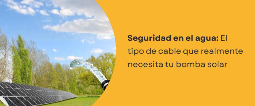 ¿Para qué sirve el cable mellizo en sistemas de bombeo solar?