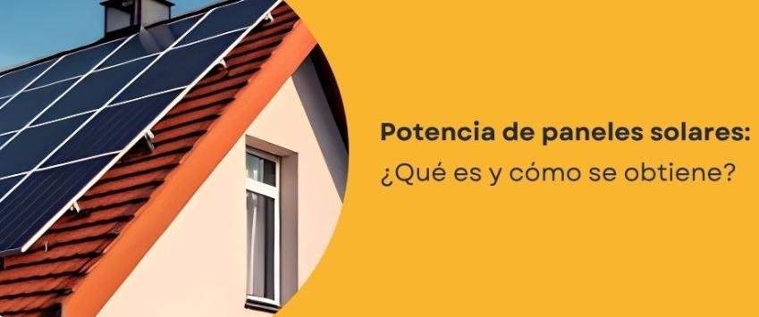 Potencia de los paneles solares