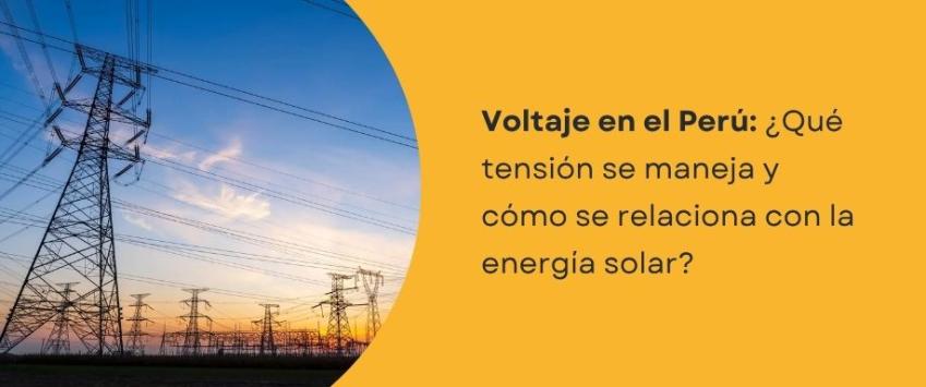 ¿Cuál es el voltaje en Perú?