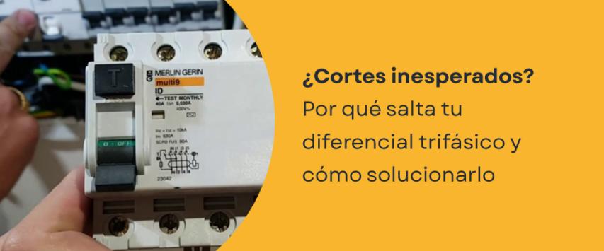 ¿Cuándo se activa el interruptor diferencial trifásico?