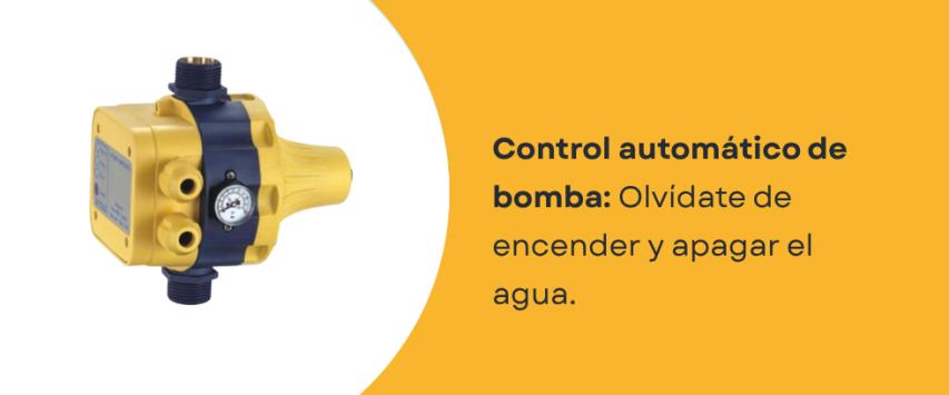 ¿Para qué se utiliza el control automático de una bomba de agua?