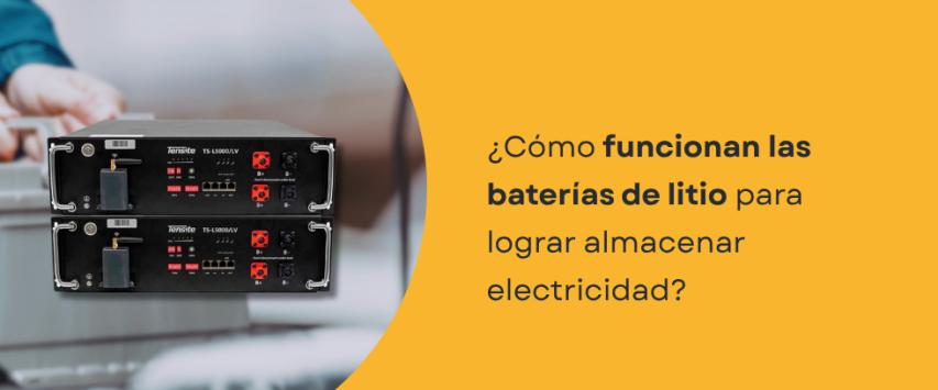 ¿Cómo funciona una batería de litio?