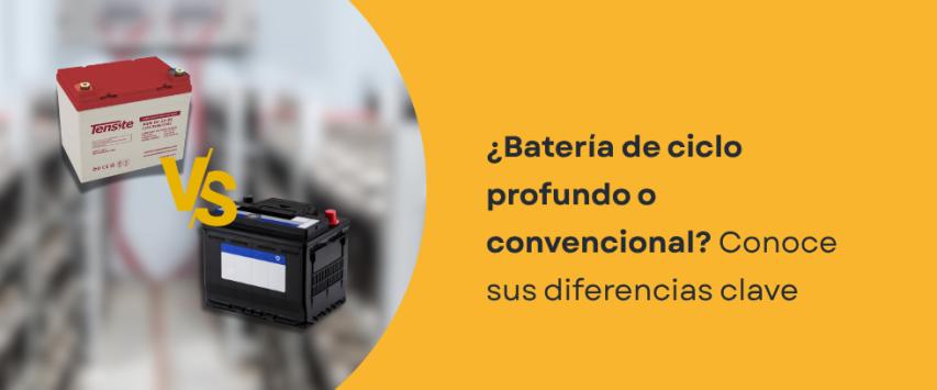 ¿Qué diferencia hay entre una batería de ciclo profundo y una convencional?