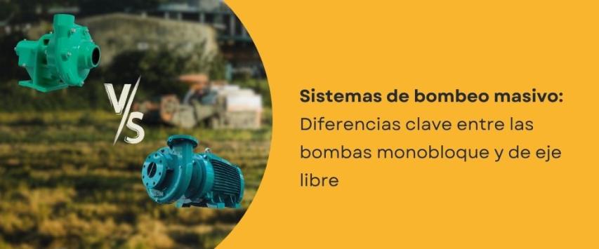 ¿Qué diferencia existe entre las bombas Monobloque y Eje Libre?