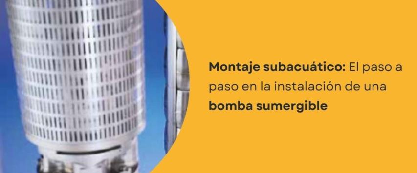 Instalación de una bomba sumergible