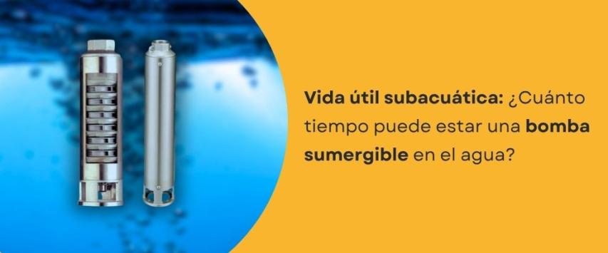 ¿Cuánto tiempo puede estar una bomba sumergible en el agua?