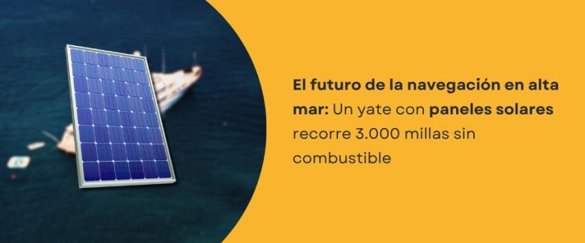 Un yate con paneles solares recorre 3.000 millas sin combustible