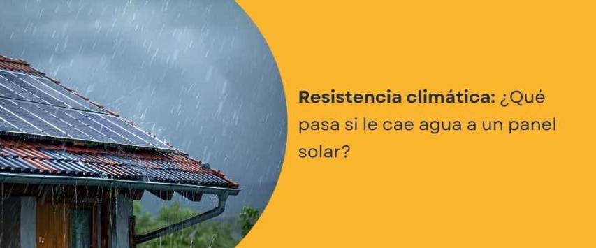 ¿Qué pasa si le cae agua a un panel solar?