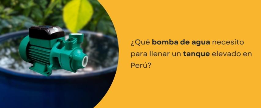 ¿Cuál es la mejor bomba para un tanque elevado?