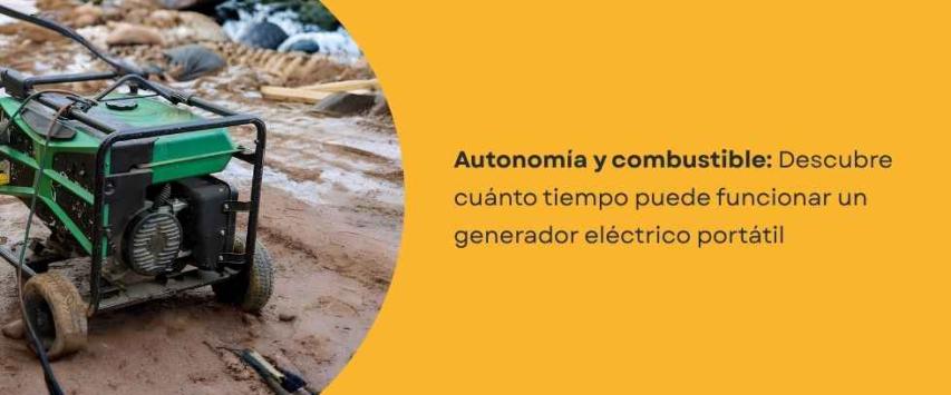 ¿Cuánto tiempo puede funcionar un generador eléctrico portátil?