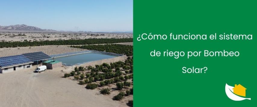 ¿Cómo funciona el sistema de riego por bombeo solar?
