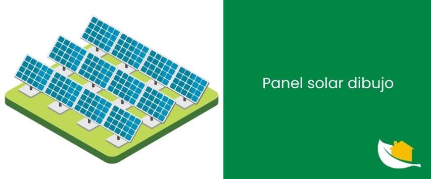 Panel solar dibujo