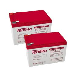 Pack 2 ud Baterías Pequeñas AGM 12V 12Ah Tensite