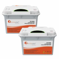 Pack 2 ud Baterías LiFePo4 12V 1.28kWh FLA12100 Felicity Solar