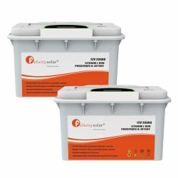 Pack 2 ud Baterías LiFePo4 12V 2.56kWh FLA12200 Felicity Solar