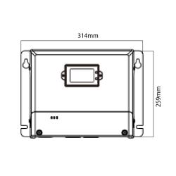 Controlador MPPT 250V 100A LCD 12/24/48V