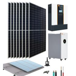 Kit Fotovoltaico Aislado para casa de campo 5kW 48V 25,52kWdía Felicity Solar