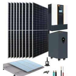 Kit Fotovoltaico Aislado para casa de playa 5kW 48V 25,52kWdía Felicity Solar