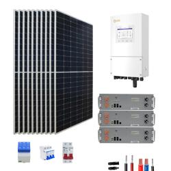 Kit Solar para casa híbrido 15kW 48V 25,6kWdía Solis
