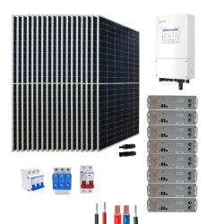 Kit Solar híbrido con baterías de lítio 15kW 48V 90kWdía Solis