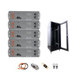 Kit Conexión Banco de Baterías Litio Suntaic 25000Wh 48V con Gabinete
