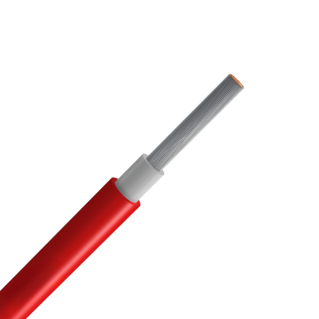 Cable Unifilar Solar PV 6mm2 H1Z2Z2-K 1,5kVDC 1m Rojo Suntree