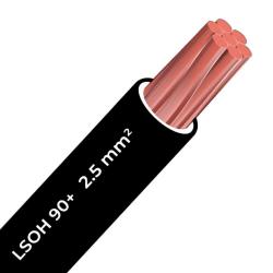 Cable libre halógeno 90c 2.5mm LSOH (1 metro) Negro