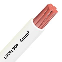 Cable libre halógeno 90c 4mm LSOH (1 metro) Blanco
