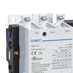 Contactor Monofásico 115A 55kW 3P 220V NC2 CHINT