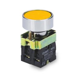 Pulsador Eléctrico Amarillo NC con base NP2- BA51 CHINT