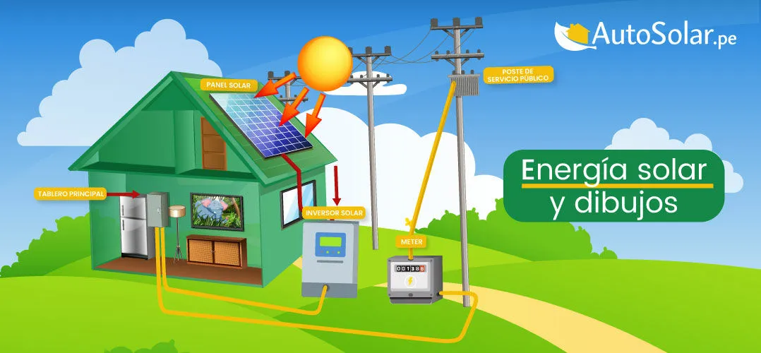 Energía solar y dibujos