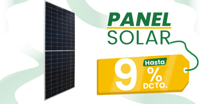 Panel solar hasta con el 9% de descuento