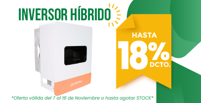 Inversores Cargadores hasta con el 15% de descuento Inversores híbridos hasta con el 18% de descuento