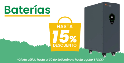 Baterias solares hasta con el 15% de descuento
