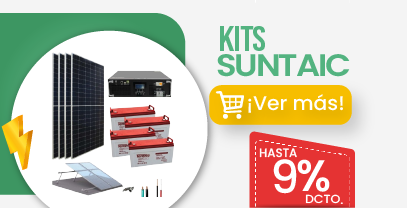 Inversores Cargadores hasta con el 15% de descuento Kits Suntaic hasta con el 9% de descuento